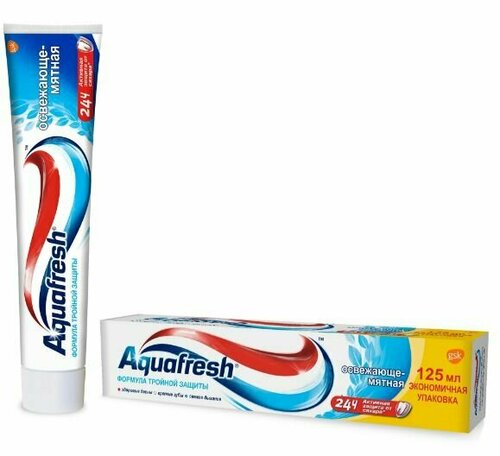 Aquafresh Зубная паста Освежающе-мятная, 125 мл