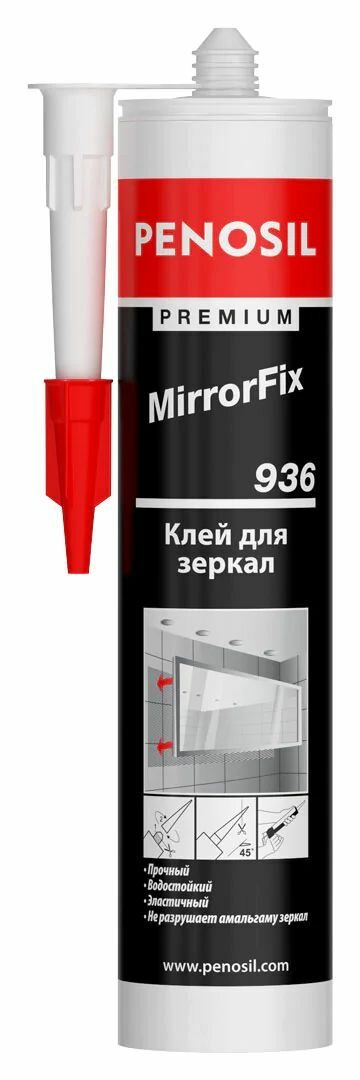 Клей монтажный для зеркал каучуковый PENOSIL Premium MirrorFix 936, 280 мл