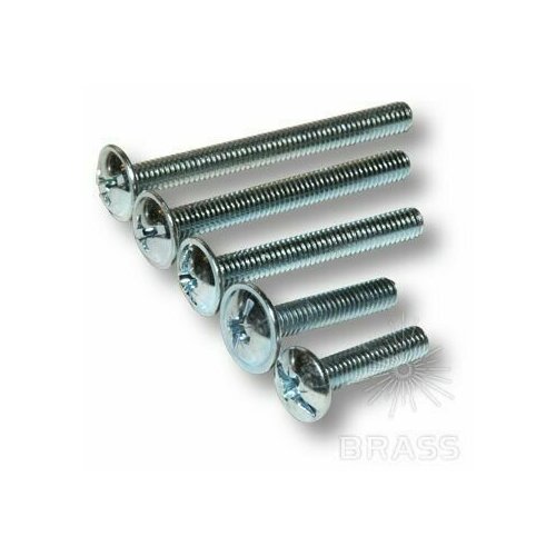 М4х20мм Винт мебельный с полукруглой головкой, шлиц комби, с пресс-шайбой (комплект 10 шт)