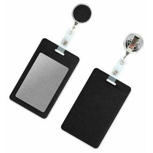 бейдж flexpocket пластиковый карман для бейджа или пропуска на ленте с рулеткой Бейдж вертикальный с рулеткой