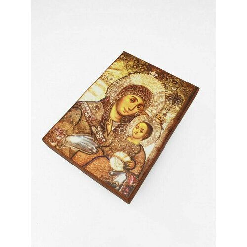 Икона Пресвятой Богородицы Вифлеемская, под старину, 20х25 см икона пресвятой богородицы тихвинская под старину 20х25 см