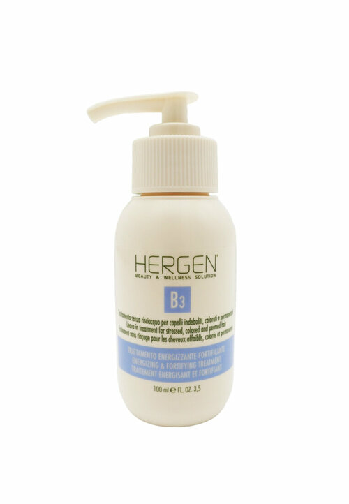 BES Профессиональный несмываемый бальзам для окрашенных и восстановления тонких pH 5, ослабленных волос HERGEN BLUE B3, 100 мл