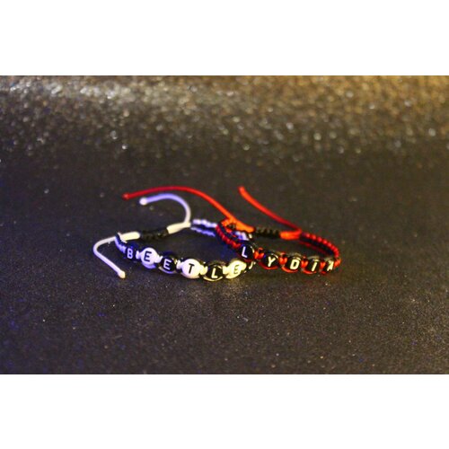 Комплект браслетов, акрил, 2 шт., размер one size, красный, белый