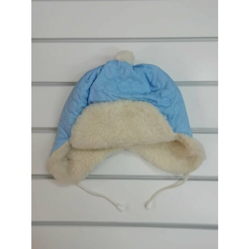 Шапка ушанка , размер 2-3 года(48-50см), голубой шапка ушанка размер 2 3 года 48 50см фиолетовый