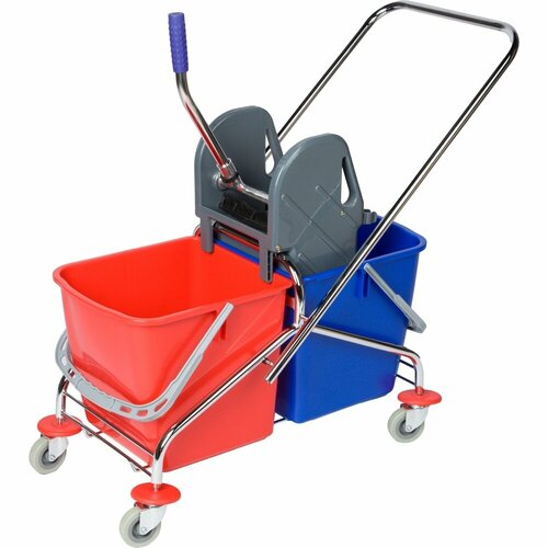 Тележка уборочная Luscan с отжимным прессом Professional 2х26 л 86x41x90 см AF08072 17601₽