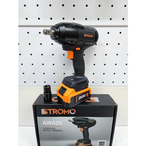 Гайковерт аккумуляторный ударный Stromo AWA25 680Нм 20В 4Ач 677200₽