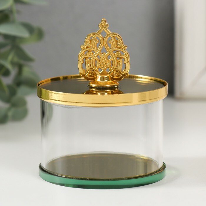 фото Шкатулка стекло "Олимпиас" 6х6х8 см 9914832