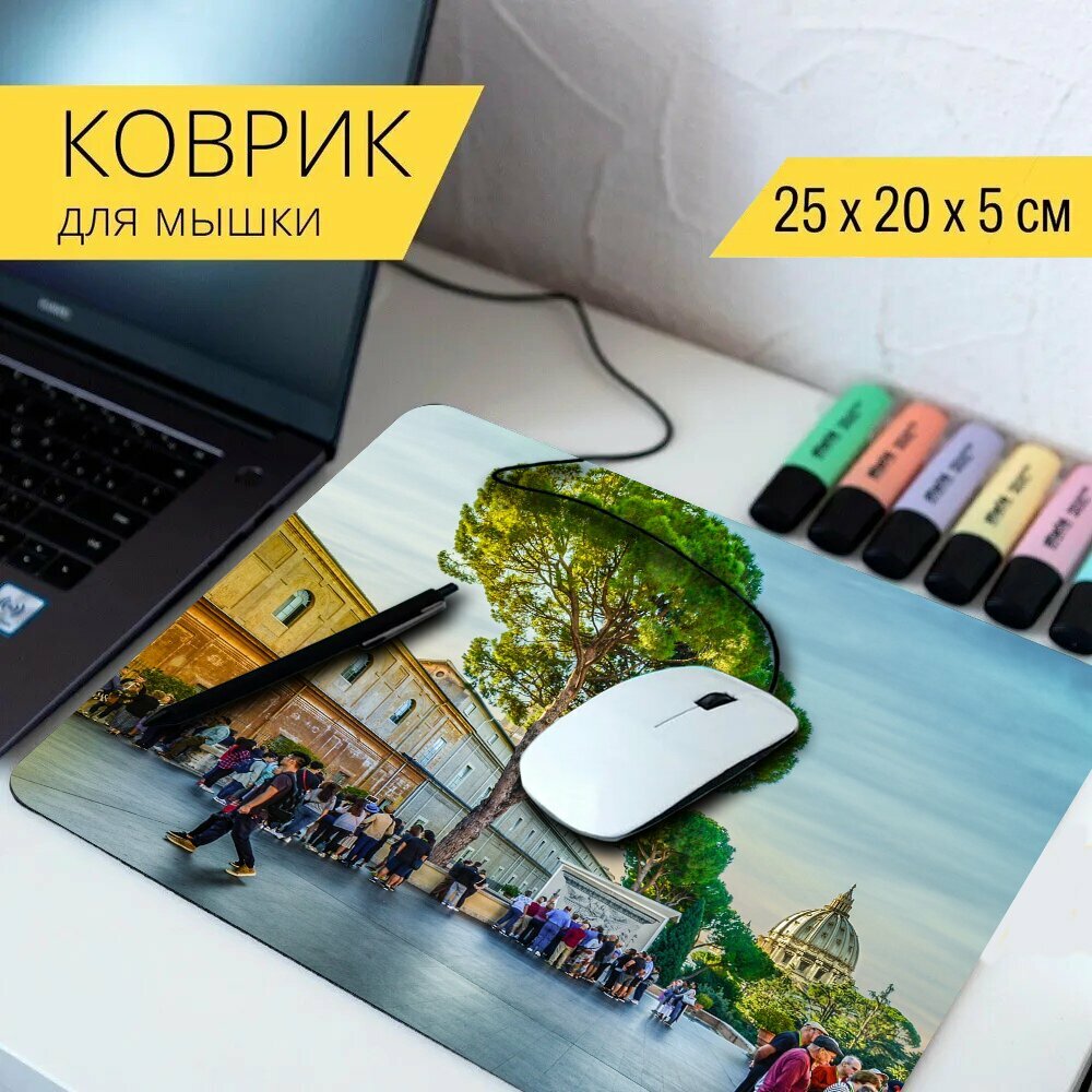 фото Коврик для мыши с принтом "Рим, италия, итальянский" 25x20см.
