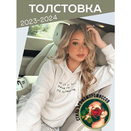фото Толстовка, размер l, белый нет бренда