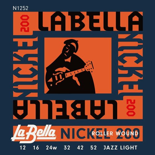 Изображение товара N1252 Nickel 200 Roller Wound Комплект струн для электрогитары 012-052 La Bella