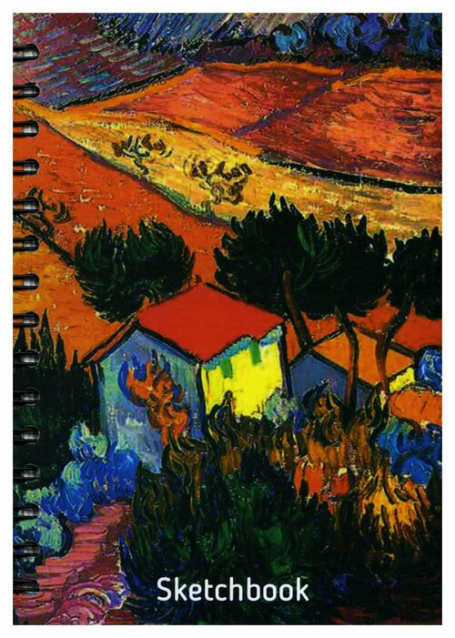 Скетчбук. Ван Гог. Пейзаж с домом и пахарем