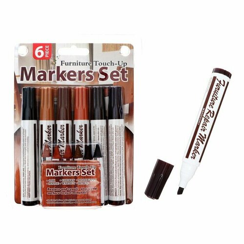 Набор маркеров и мелков для мебели 6 цветов 1267₽