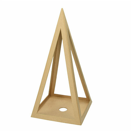 Подставка для свечи Пирамида из папье-маше 18 x 18 x 37,5 cм EFCO 2630598