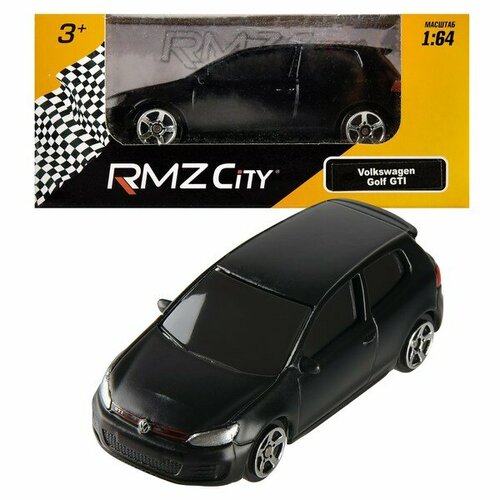 Машинка металлическая Uni-Fortune RMZ City 1:64 Volkswagen Golf GTI (цвет черный) rmz city 1 43 vw golf gti без механизмов 2 в асс машинка металлическая uni fortune 444013