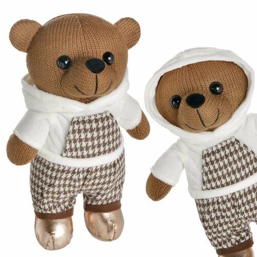 Мягкая игрушка Knitted. Мишка вязаный мальчик в белом худи 22см - Abtoys [M4863] мягкая игрушка knitted мишка девочка вязаная 22см в желтом платьице abtoys [m4913]