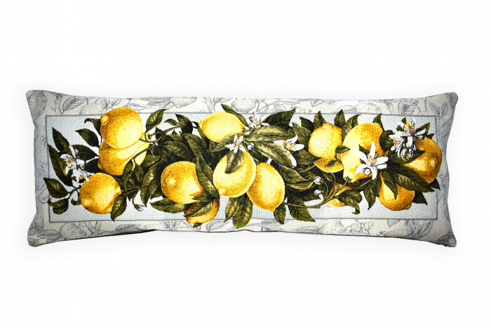 фото Подушка Декоративная Гобеленовая 32х85 "Лимоны на ветке"