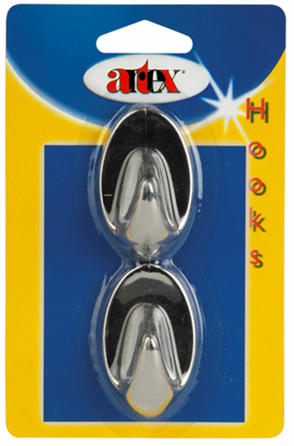 Крючки самоклеющиеся ARTEX 2 шт хром