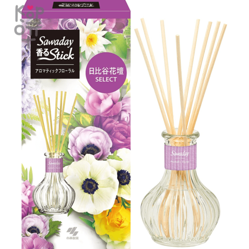 KOBAYASHI Sawaday Fragrant Stick - Освежитель воздуха для дома (с палочками) 70мл. (Flower - с цветочным ароматом)