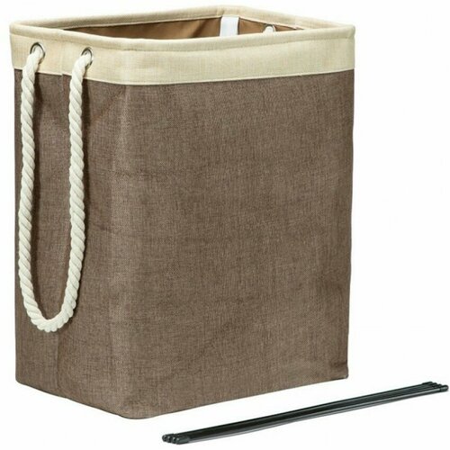 Складная корзина для белья 65 литров, цвет бежевый