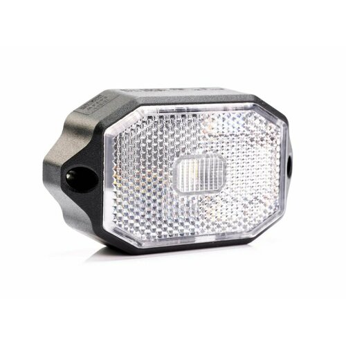 Габаритный фонарь Fristom FT-069 B LED, 12-36В, белый, со светоотражателем, монтаж на плоскости. фонарь габаритный [светодиод] super slim белый 9 led 12v24v was 719 1 шт