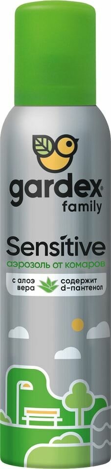 Аэрозоль Gardex family Sensitive от комаров 150мл 1шт