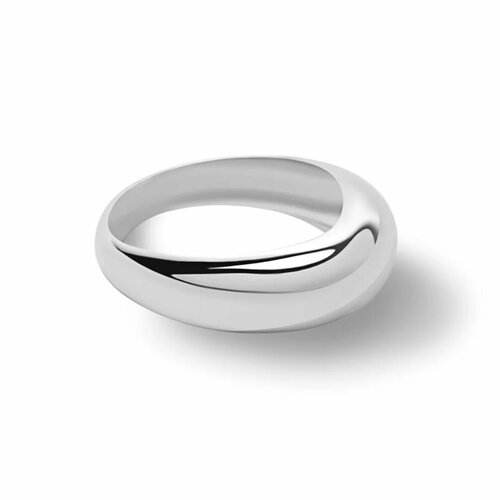 Кольцо MOSSA кольцо SMALL HOLLYWOOD SILVER, серебро, 925 проба, серебрение, размер 16, серебряный