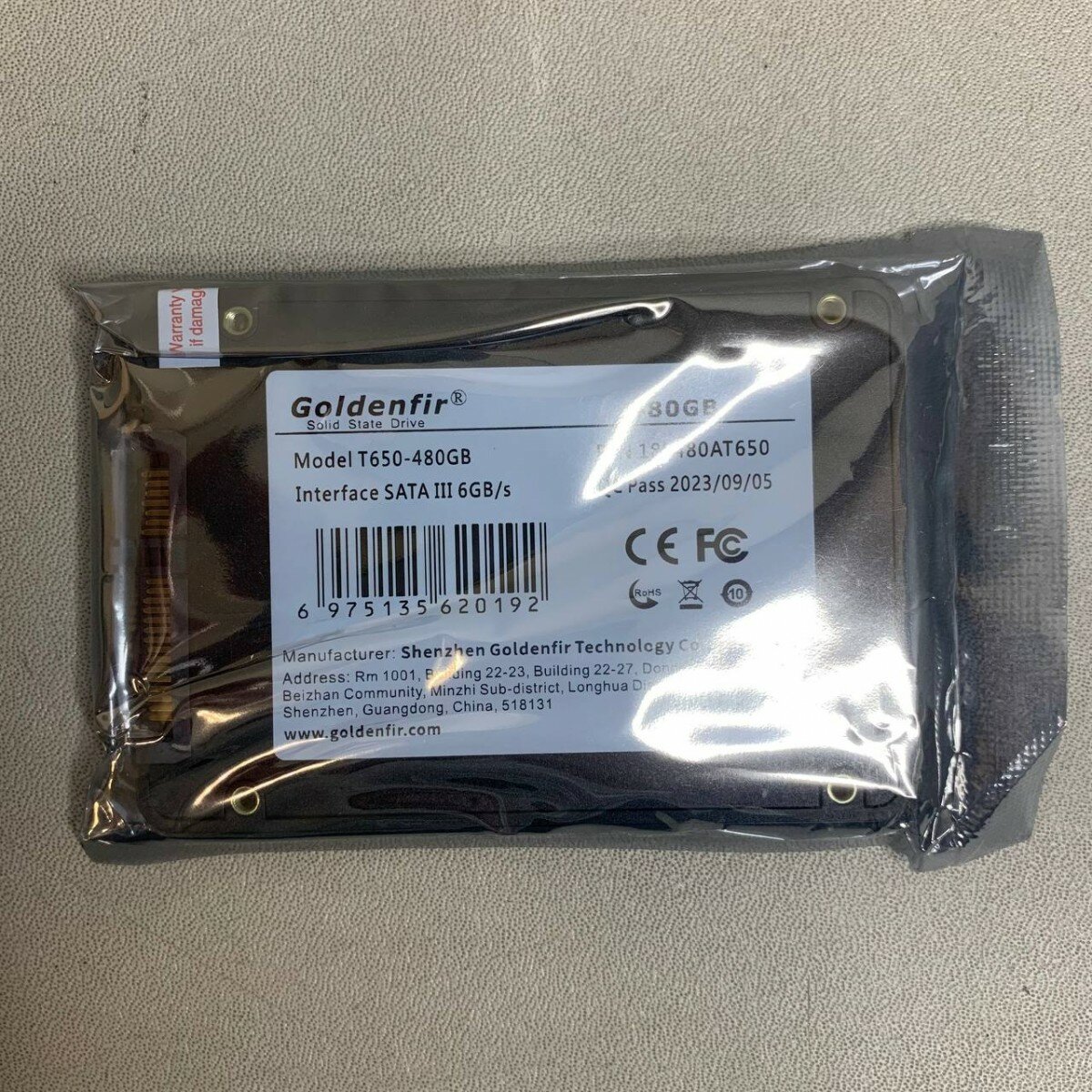 Твердотельный накопитель Goldenfir 480 ГБ SATA T650-480GB черный