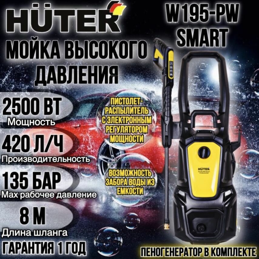 Мойка Huter W195-PW SMART PROFESSIONAL