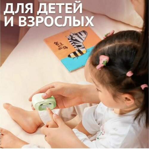 Безопасная маникюрная машинка с LED-подсветкой на аккумуляторе Зеленая 1199₽