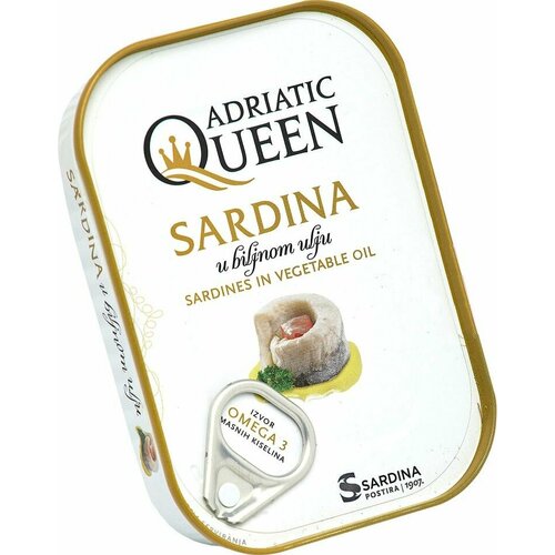 Сардины Adriatic Queen в растительном масле 105г х 2шт