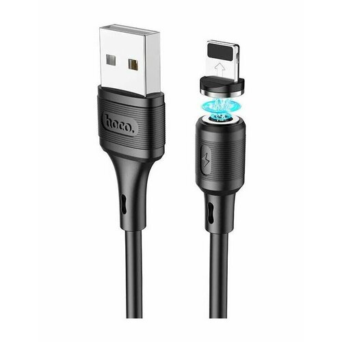 Кабель Hoco X52 Sereno USB - Lightning 2.4A 1m Black 6931474735522 аксессуар hoco x52 sereno magnetic usb microusb 2 4a 1m black 6931474735539