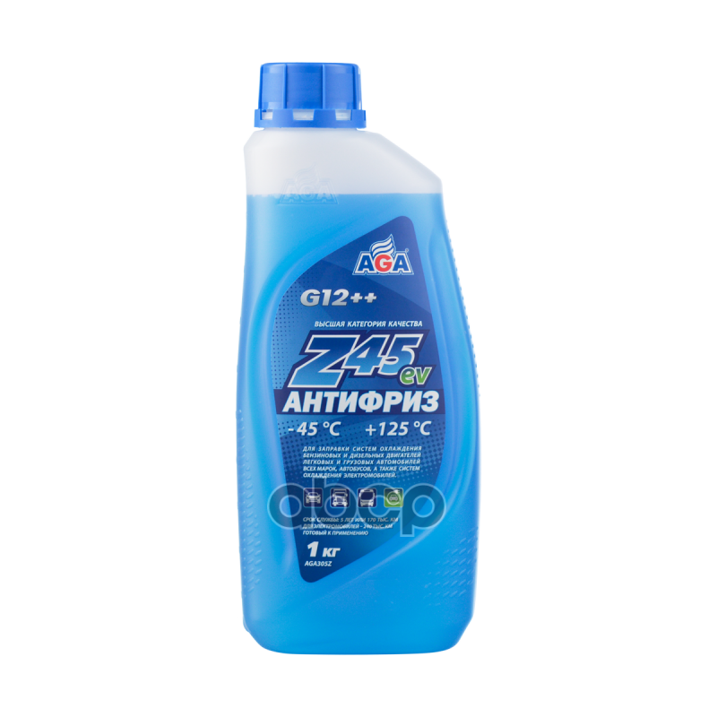 Антифриз Готовый К Применению Синий -45С 1Кг G-12++ Aga Antifreeze Aga-Z45ev Premix AGA арт. aga305z