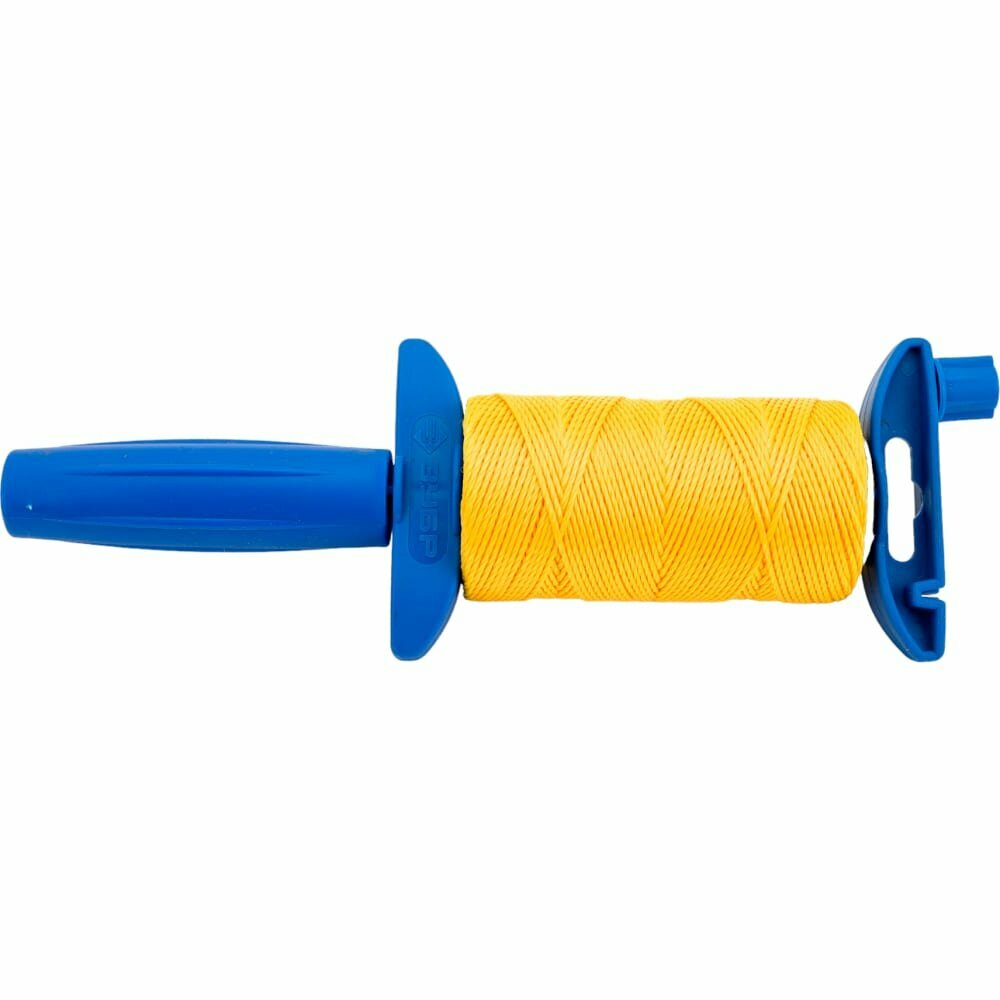 ЗУБР 100 м, желтый, Нейлоновый шнур для строительных работ, эксперт (06410-100)