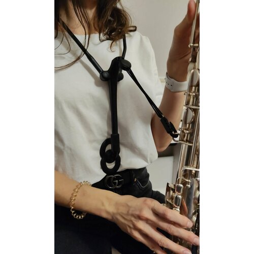 Наплечный гайтан держатель для саксофона и кларнета - SAXHOLDER NEW WEST MODEL для мужчин, женщин и детей S, XS, М, L, XL Универсальный
