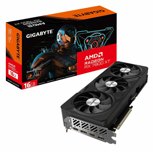 Видеокарта GigaByte Radeon RX 7800 XT GAMING OC 16Gb 2254MHz PCI-E 16384Mb 19500Mhz 256-bit 2xHDMI 2xDP GV-R78XTGAMING OC-16GD 80057₽