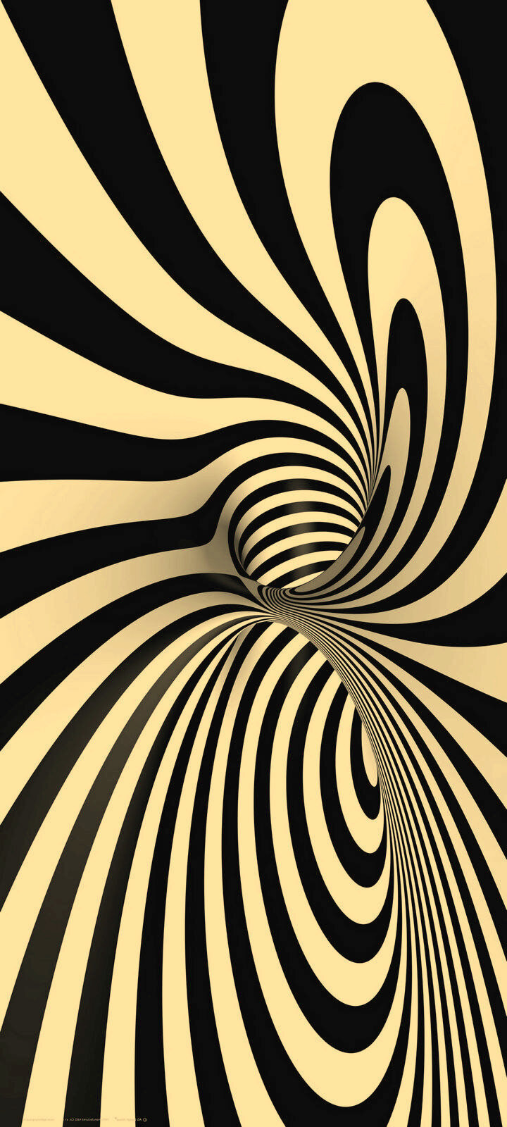 фото Самоклеящиеся фотообои "Черно-белые иллюзии", размер: 90x200 см, эффект: черно-белый, отраженный