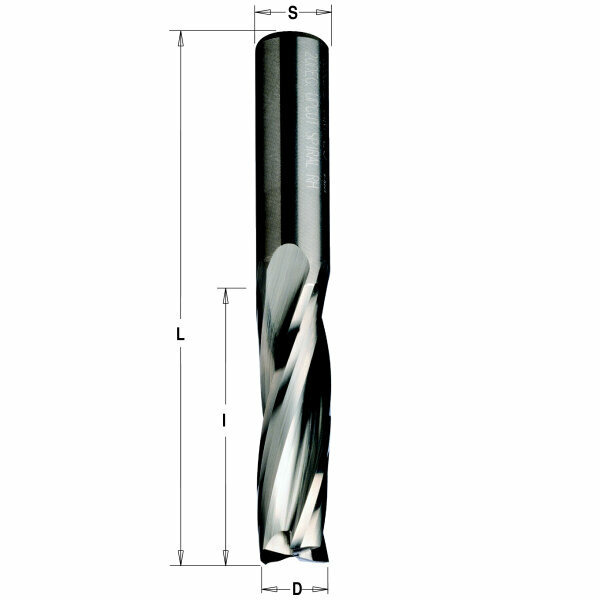 Фреза из твёрдого сплава спиральная верхний рез 12x52x100 Z=3 S=12 RH CMT 193.122.11