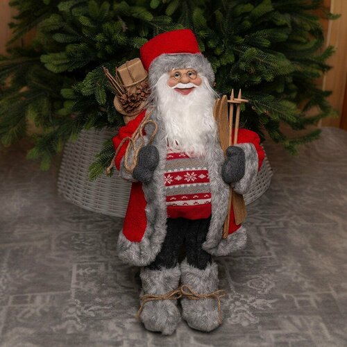 Игрушка под ёлку Дед Мороз Величавый в красной шубке 45 см, ЕлкиТорг (ZS-S-21831-18) красный