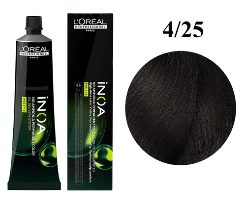 Краска для волос - Loreal Inoa 4.25 (Шатен перламутрово-махагоновый) 60 ml