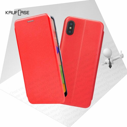 Чехол книжка KaufCase для телефона Apple iPhone XS Max (6.5), красный. Трансфомер