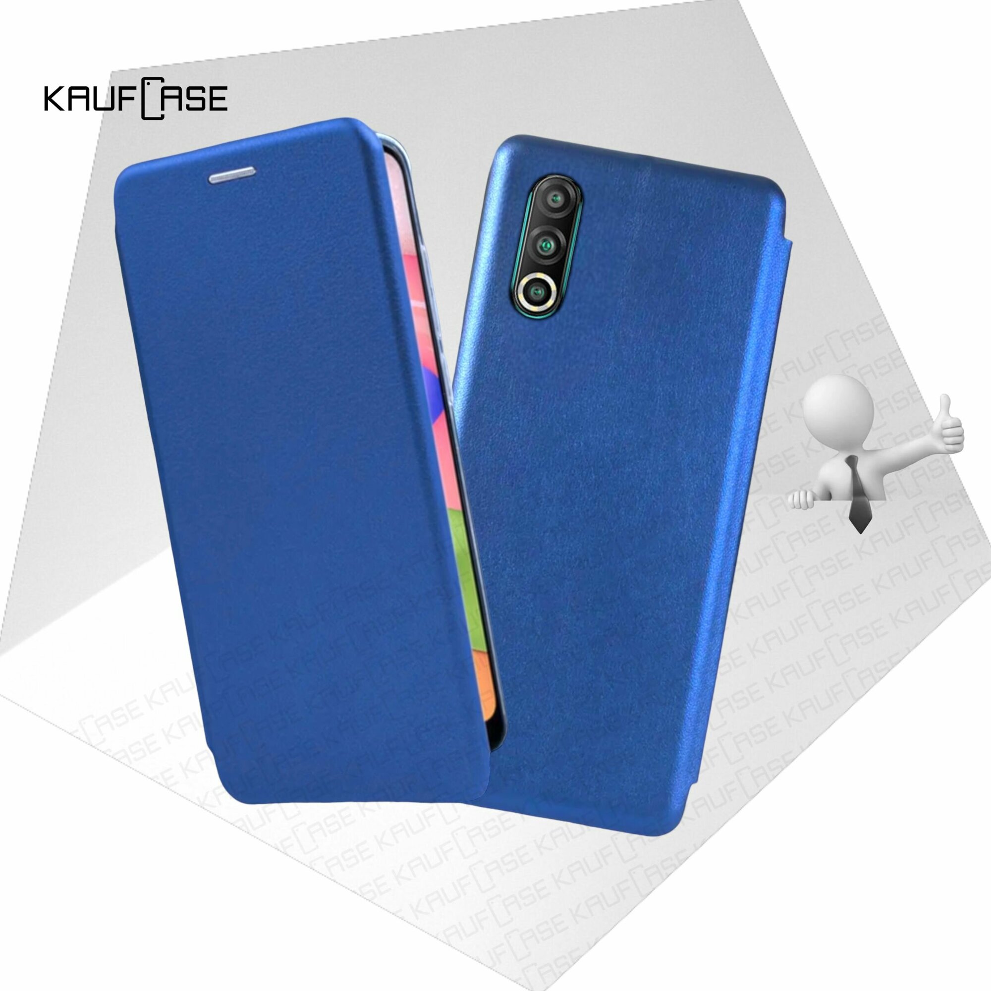 Чехол книжка KaufCase для телефона Meizu 16s /16s Pro (M971H) (6.2"), синий. Трансфомер