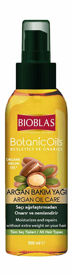 Увлажняющее восстанавливающее аргановое масло для волос Bioblas Botanic Oils Argan Hair Care Oil