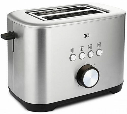Тостер BQ T1010, cтальной/черный