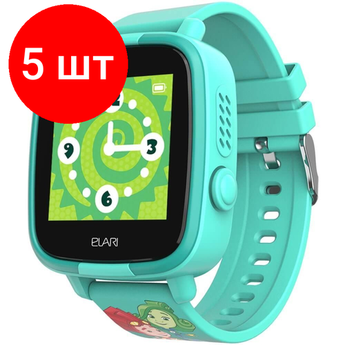 Комплект 5 штук Смарт-часы детские Elari FixiTime Fun -зеленыеFT-F-GREEN 2015600₽