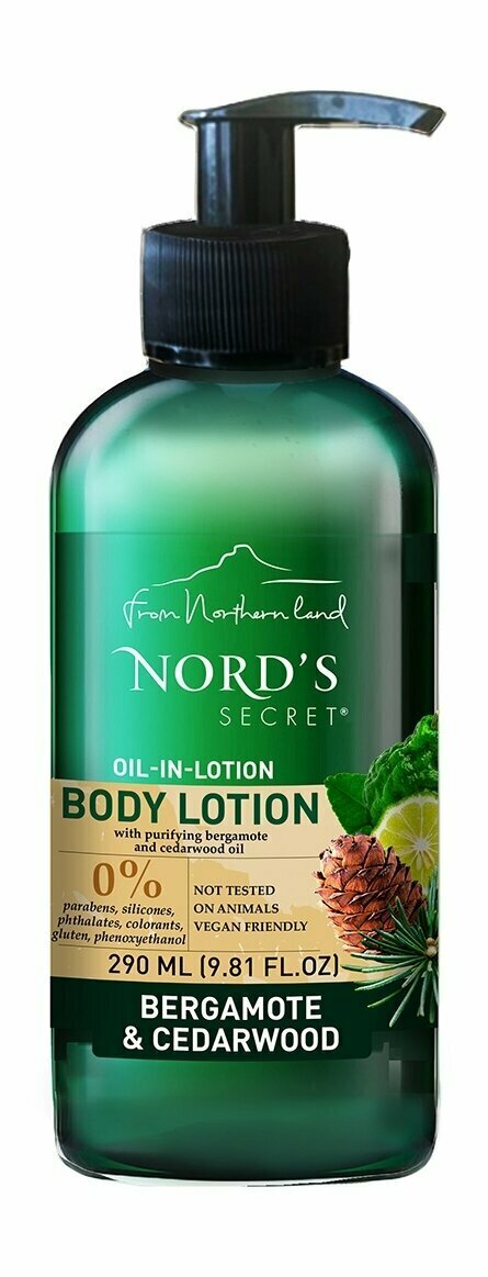 Увлажняющий лосьон для тела с ароматом бергамота и кедра Nords Secret Moisturizing Body Lotion Bergamote & Cedarwood
