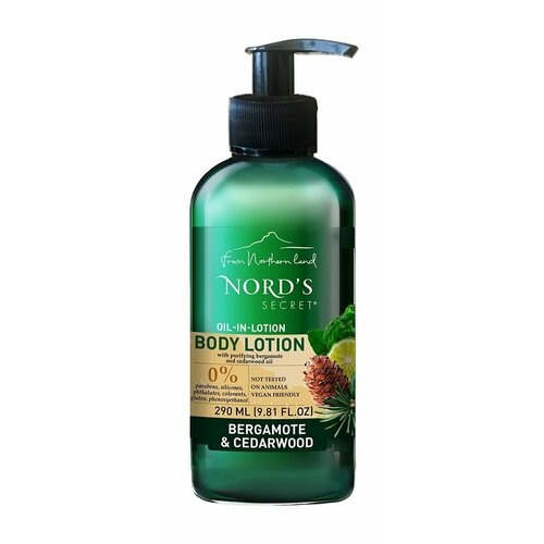 Увлажняющий лосьон для тела с ароматом бергамота и кедра Nords Secret Moisturizing Body Lotion Bergamote Cedarwood 792₽