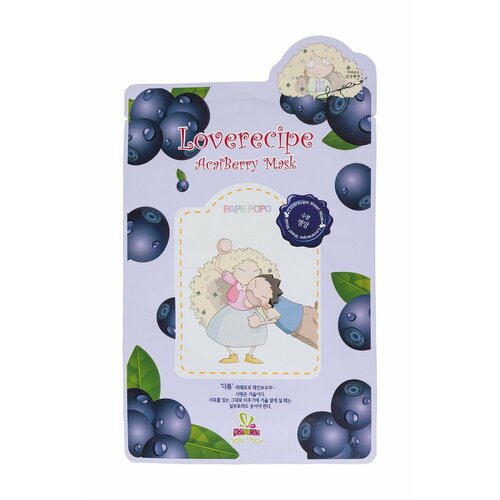 Тканевая маска для лица с ягодами асаи Sally s Box Loverecipe AcaiBerry Mask