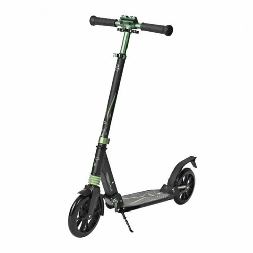 фото Детский самокат для города, складной самокат зеленый, tech team scooter city techteam