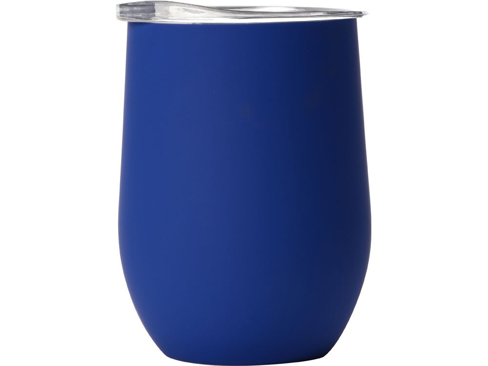 Вакуумная термокружка «Sense Gum», непротекаемая крышка, soft-touch, 370 мл, цвет синий