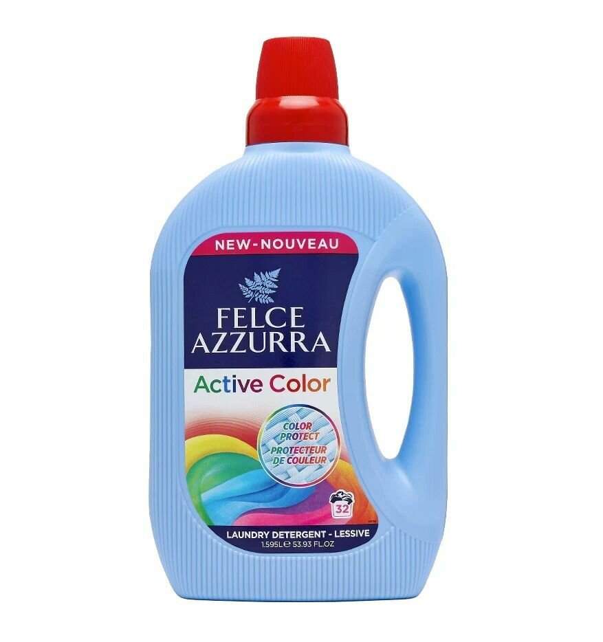 Жидкое моющее средство для стирки белья FELCE AZZURRA Active Color объём 1595мл, Италия - 1шт